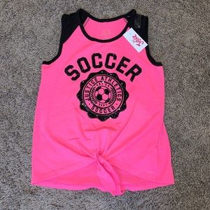 Justice soccer top new with tags